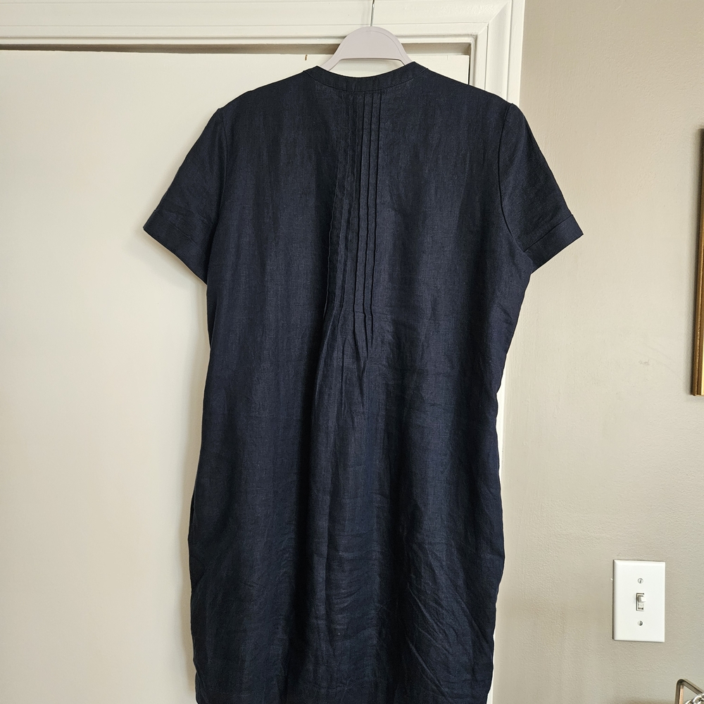 Quince 100% European Linen Short Sleeve Swing Dress - Picture 5 of 9